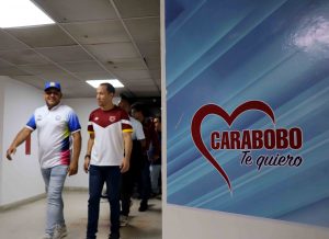 Adjunto al viceministro de Deporte de Rendimiento, Henyelberth Herrera y el presidente de la Fundación Carabobeña para el Desarrollo del Deporte (Fundadeporte), Eduardo Bozo